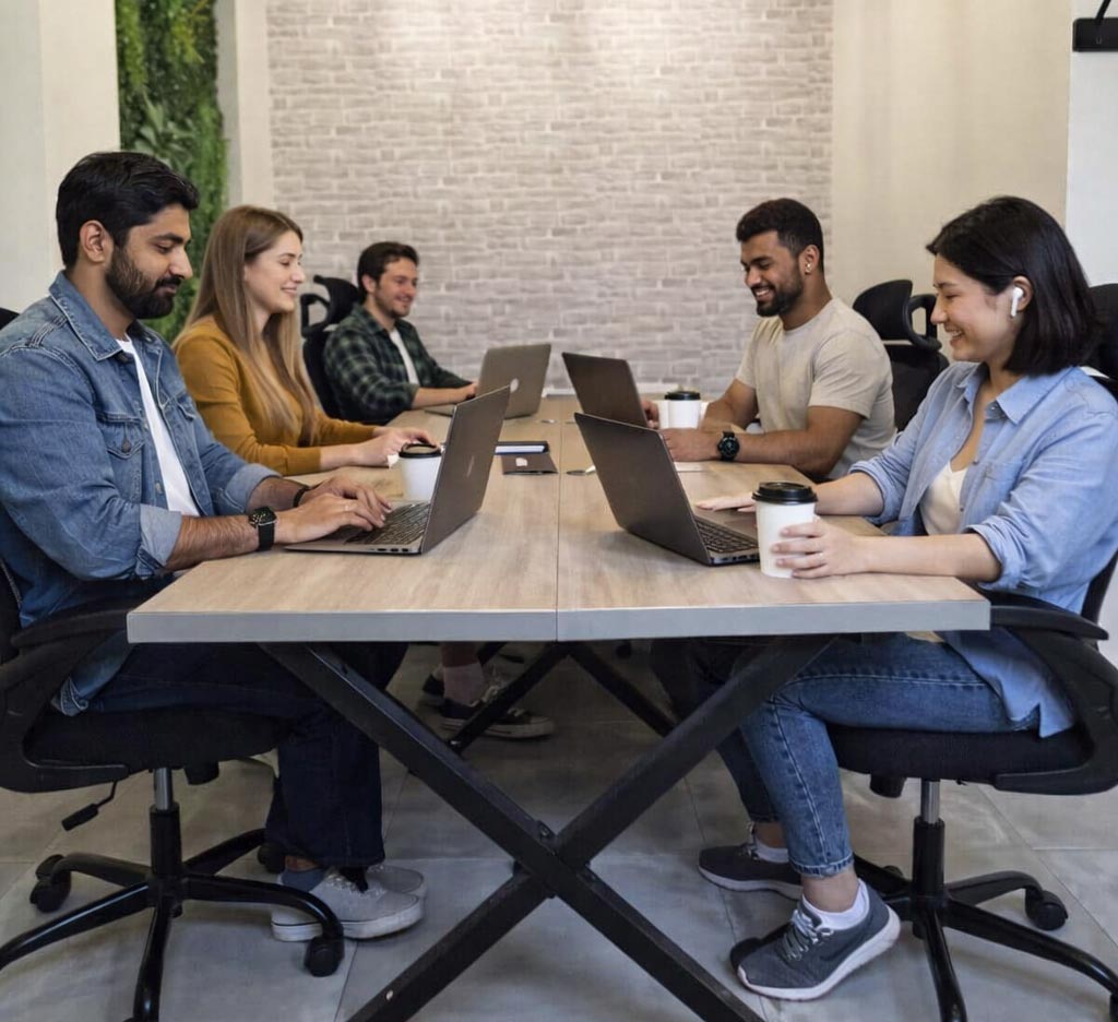 personas trabajando en coworking de cowenta